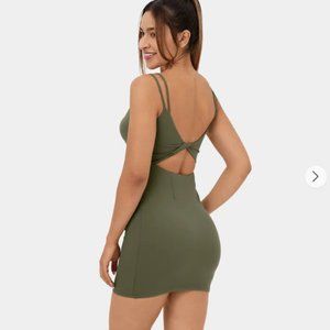 Green Cloudful Backless Bodycon Mini Dress | Size S | Halara